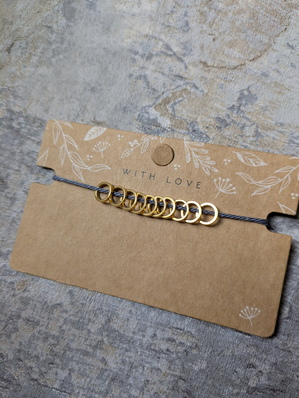 Small Circular Stitch Markers - Silver & Gold