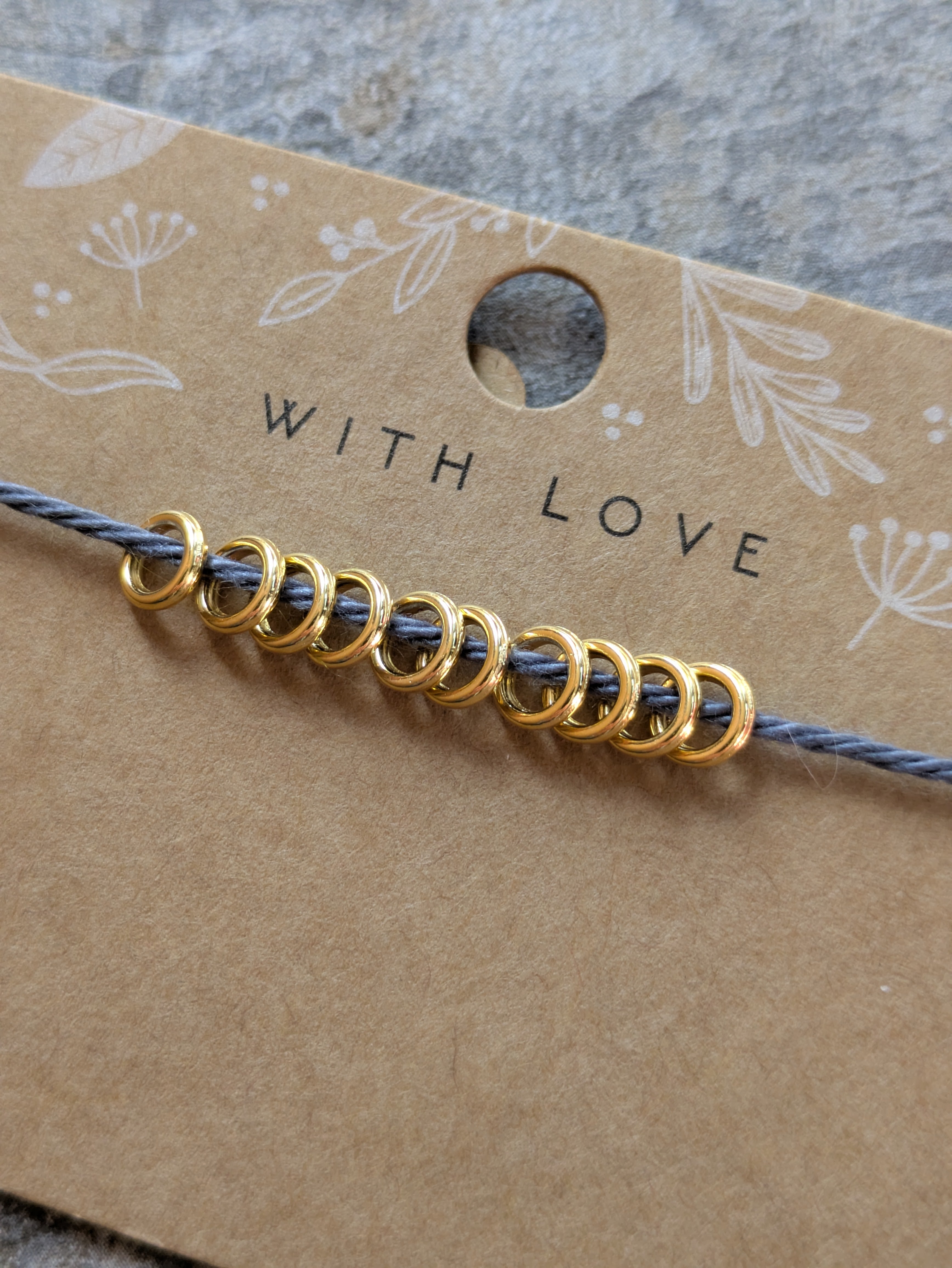 Small Circular Stitch Markers - Silver & Gold