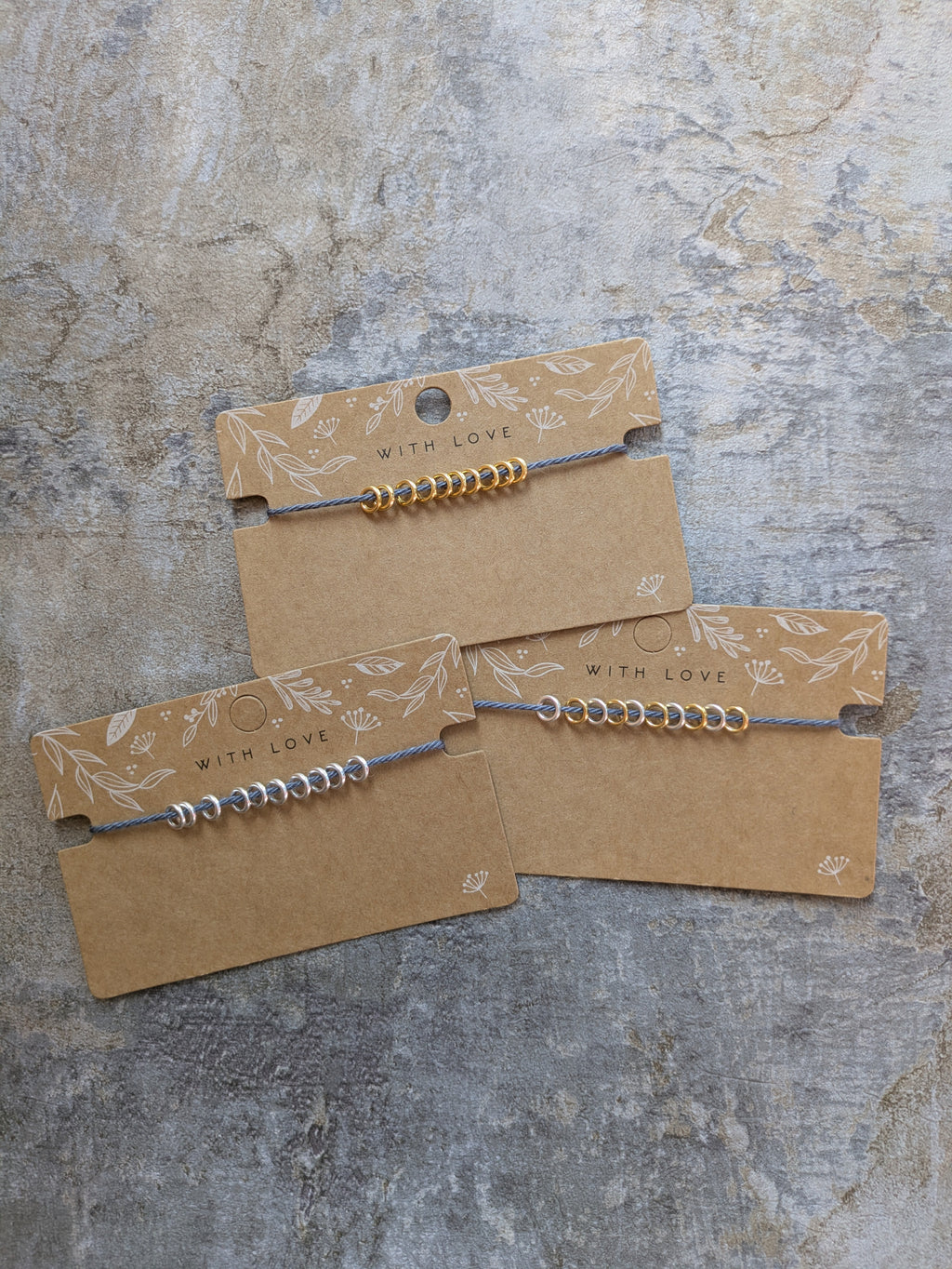 Small Circular Stitch Markers - Silver & Gold