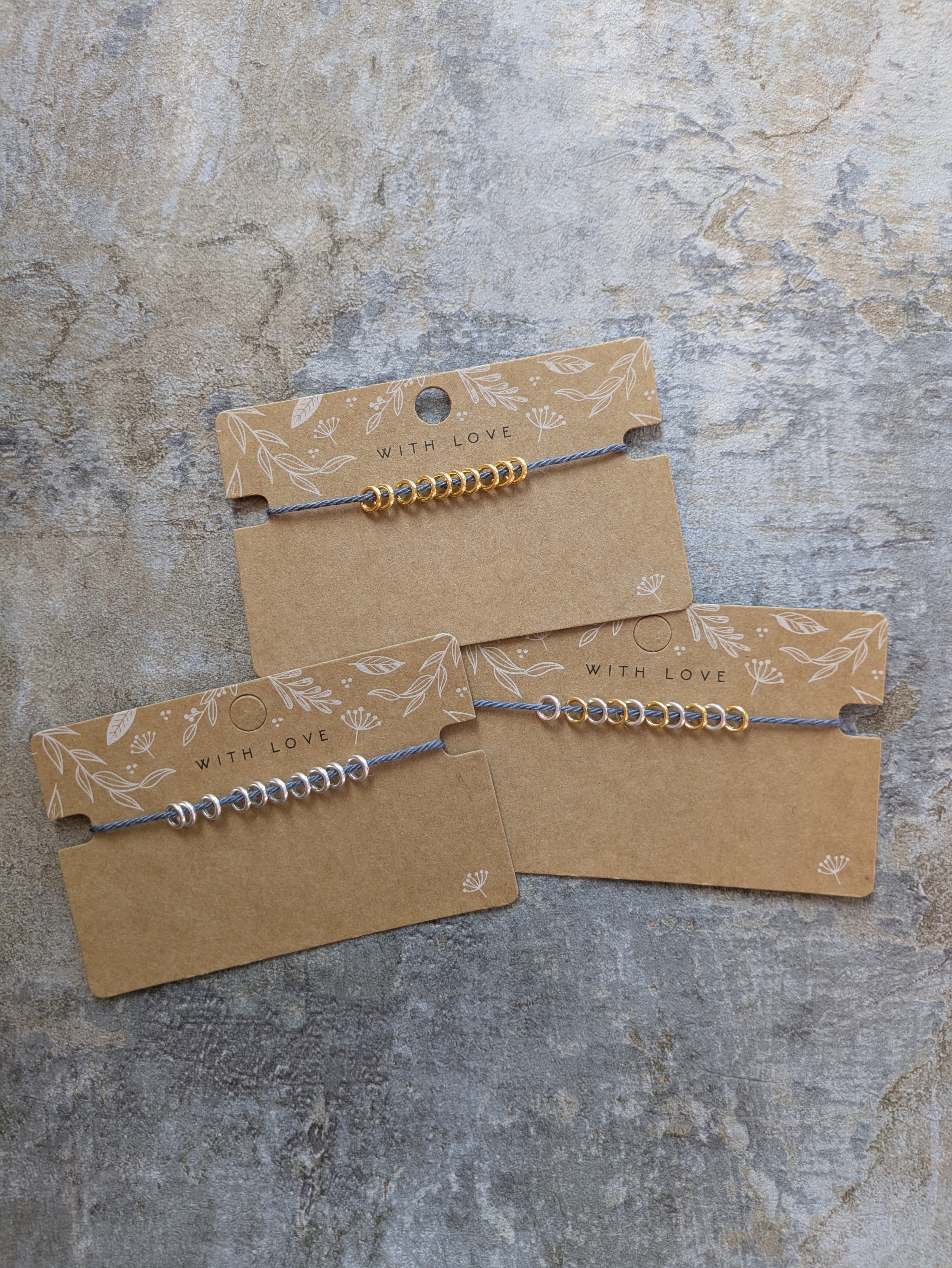 Small Circular Stitch Markers - Silver & Gold