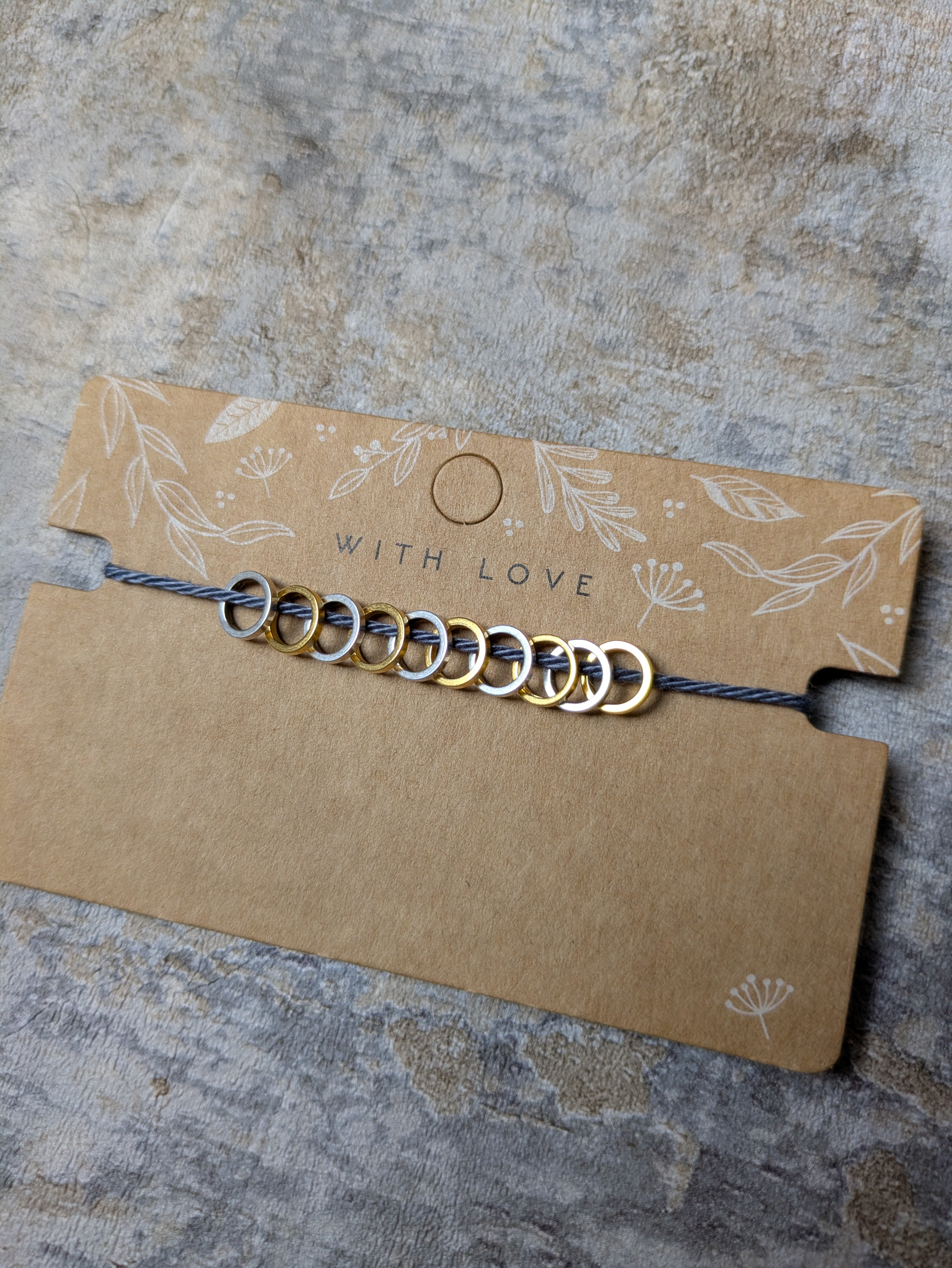 Small Circular Stitch Markers - Silver & Gold