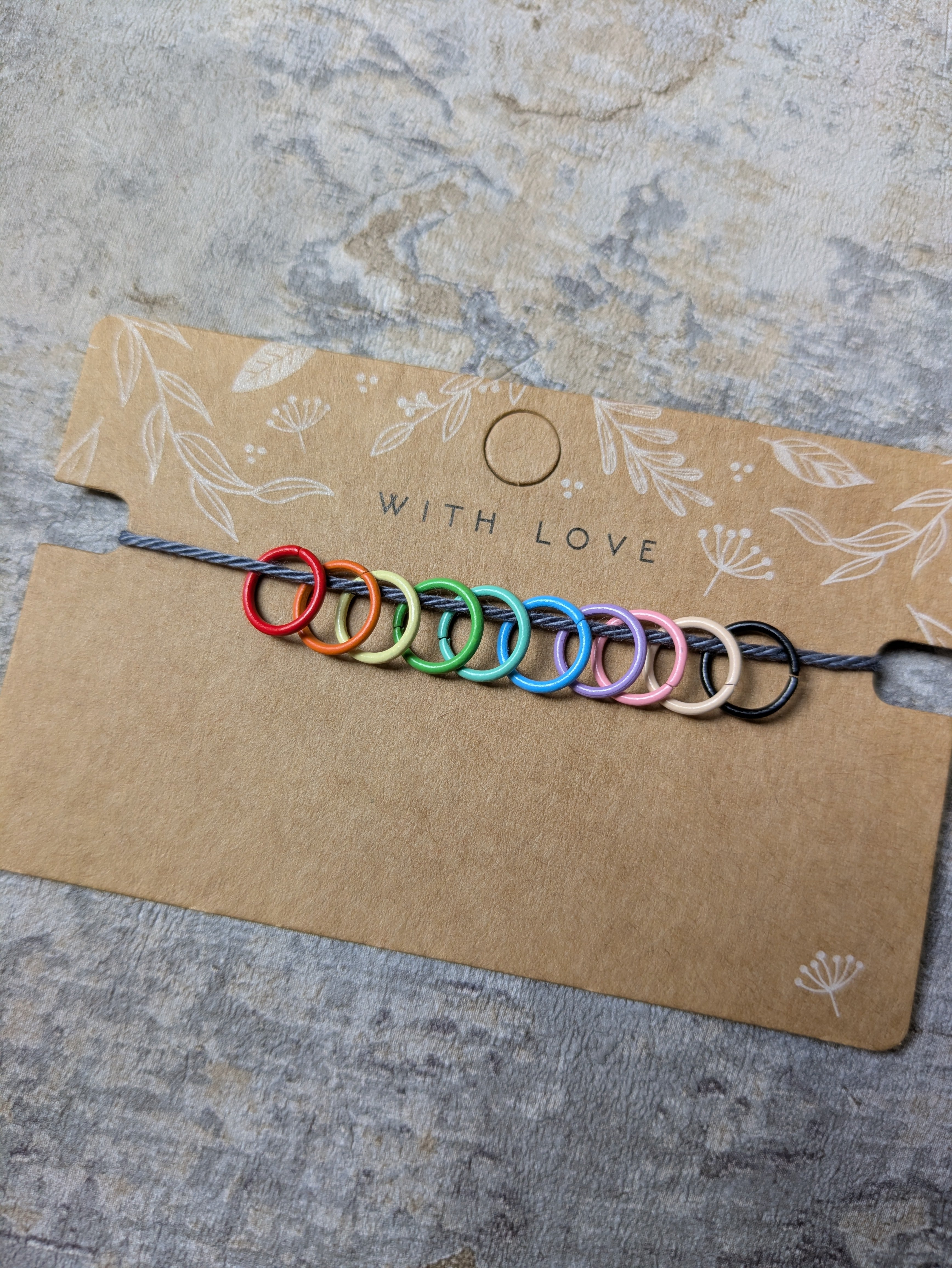 Small Circular Stitch Markers - Multicolored