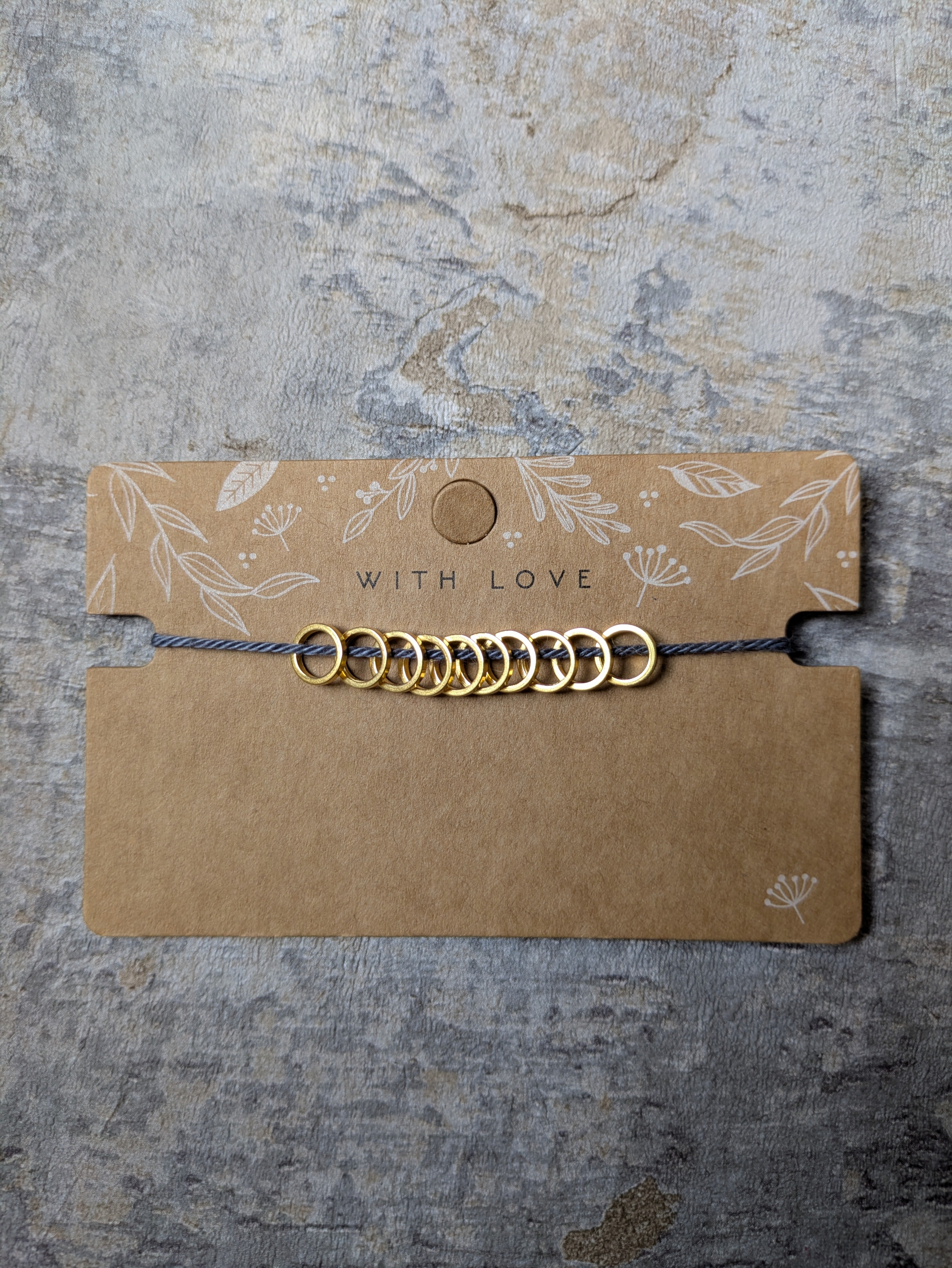 Small Circular Stitch Markers - Silver & Gold