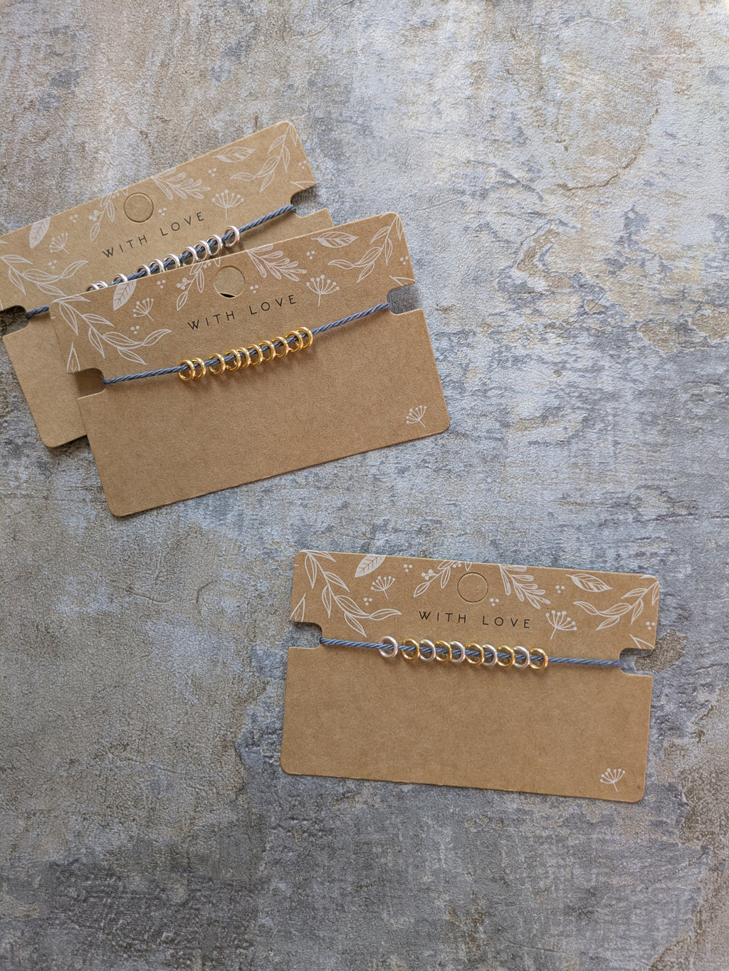Small Circular Stitch Markers - Silver & Gold