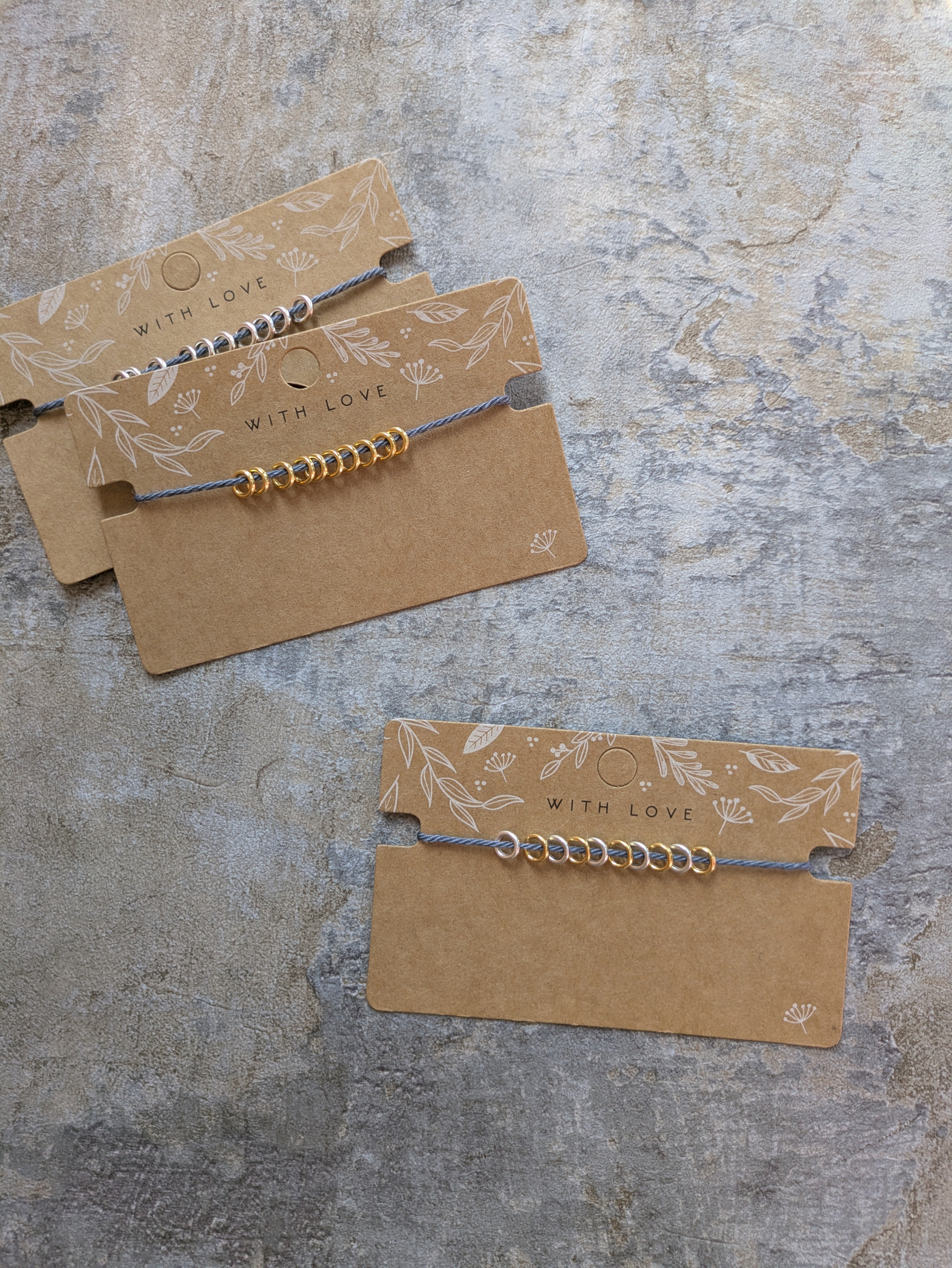 Small Circular Stitch Markers - Silver & Gold