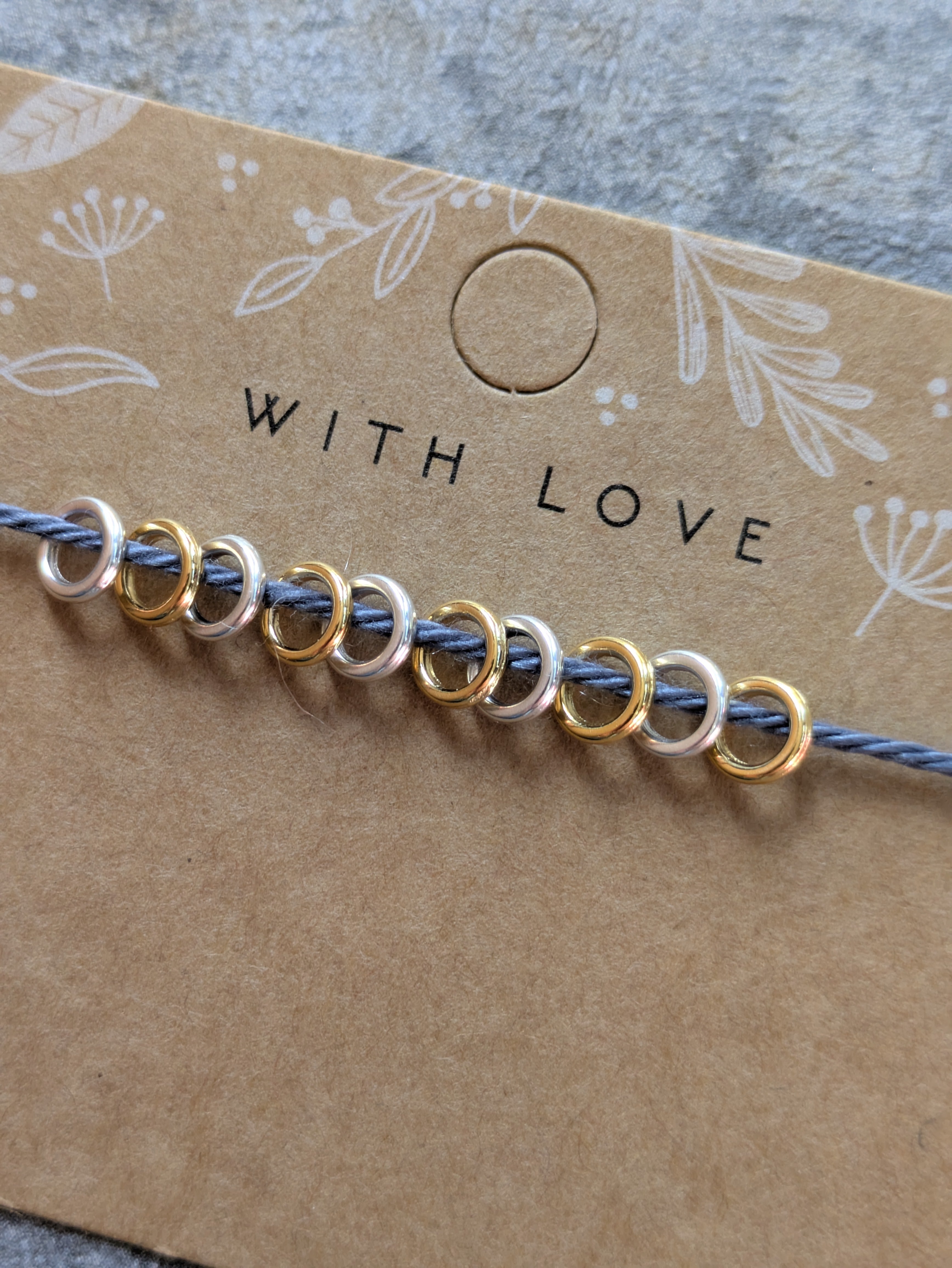 Small Circular Stitch Markers - Silver & Gold