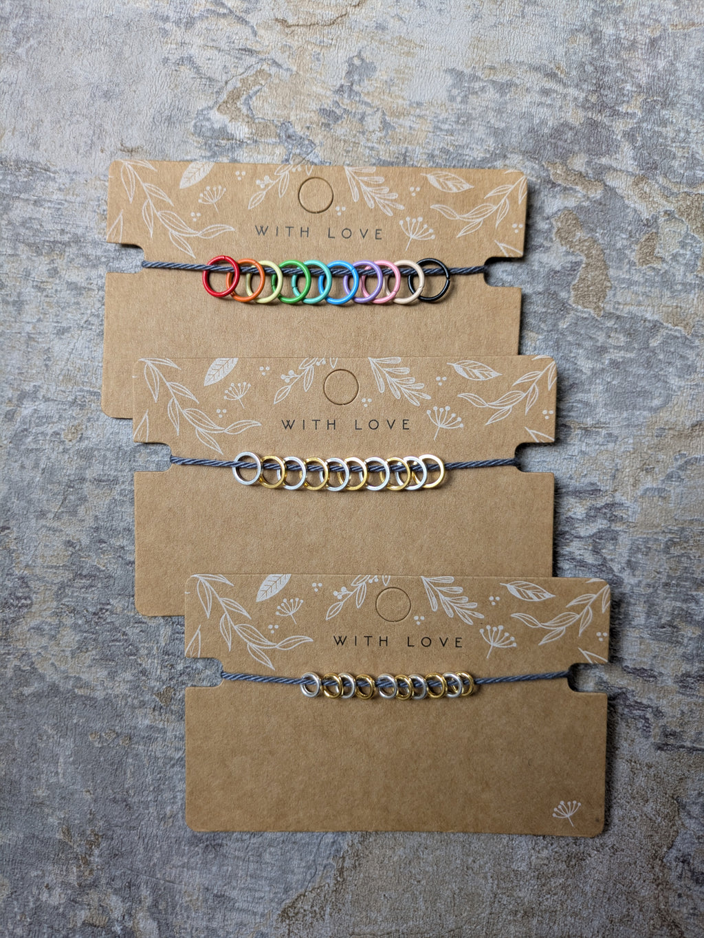 Small Circular Stitch Markers - Silver & Gold