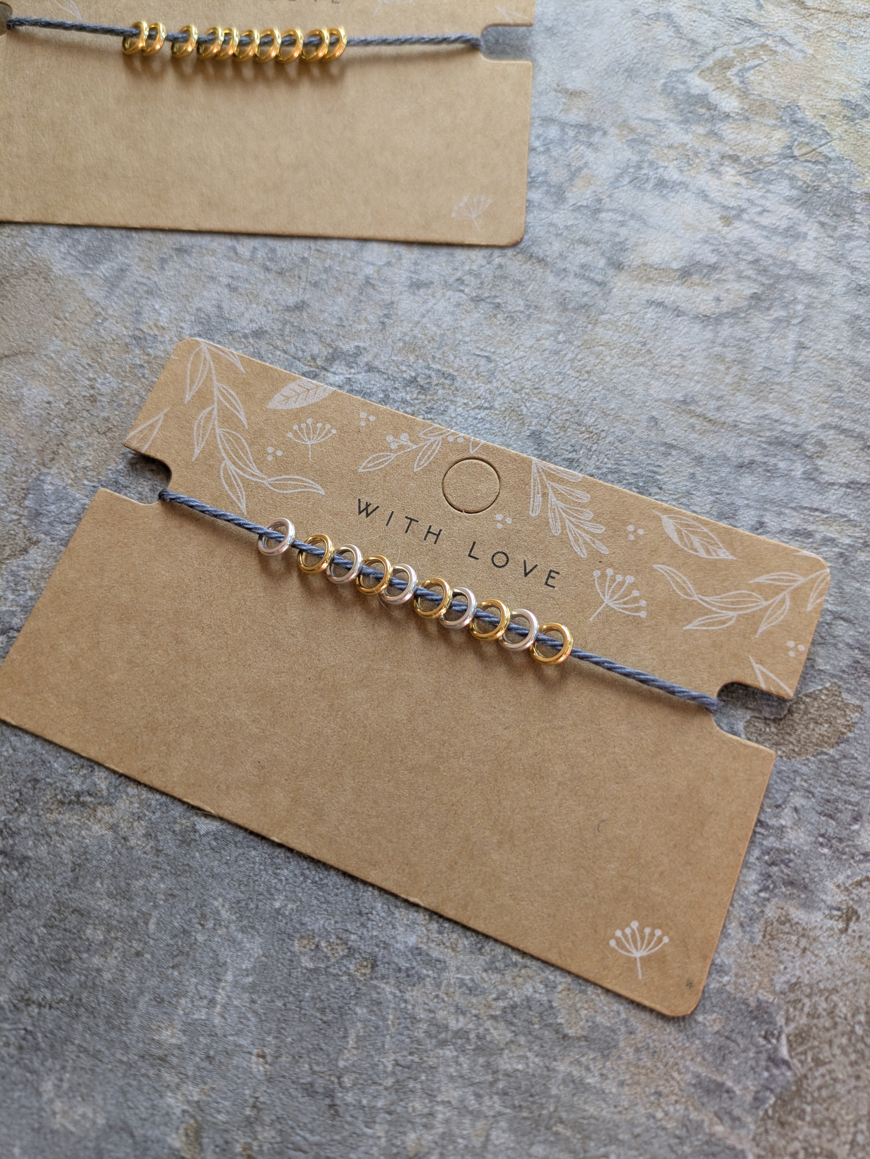 Small Circular Stitch Markers - Silver & Gold