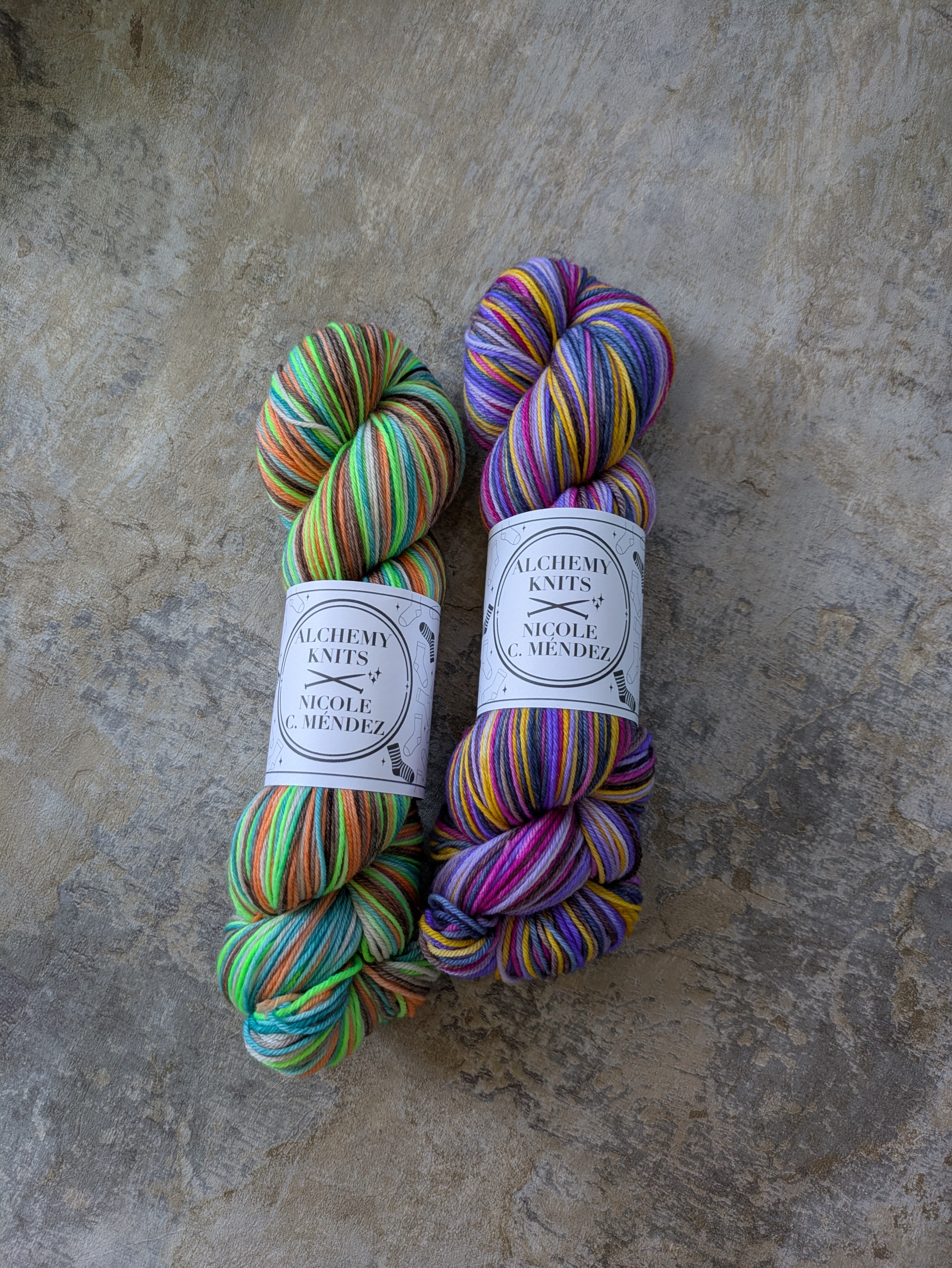 Self-Striping Sock Yarn - Alchemy (dyed by Nicole C. Méndez)