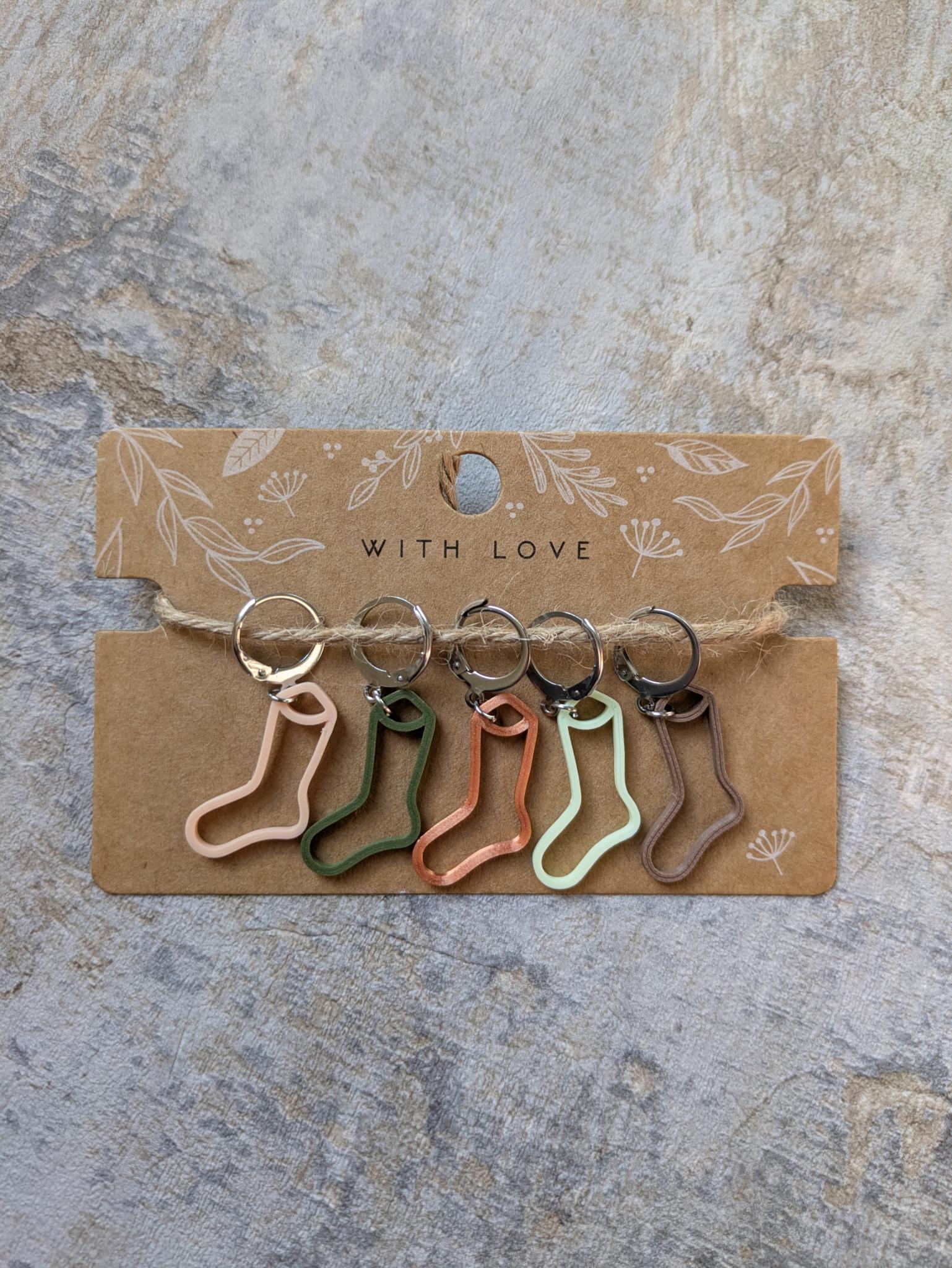 Sock Stitch Markers - Botanical