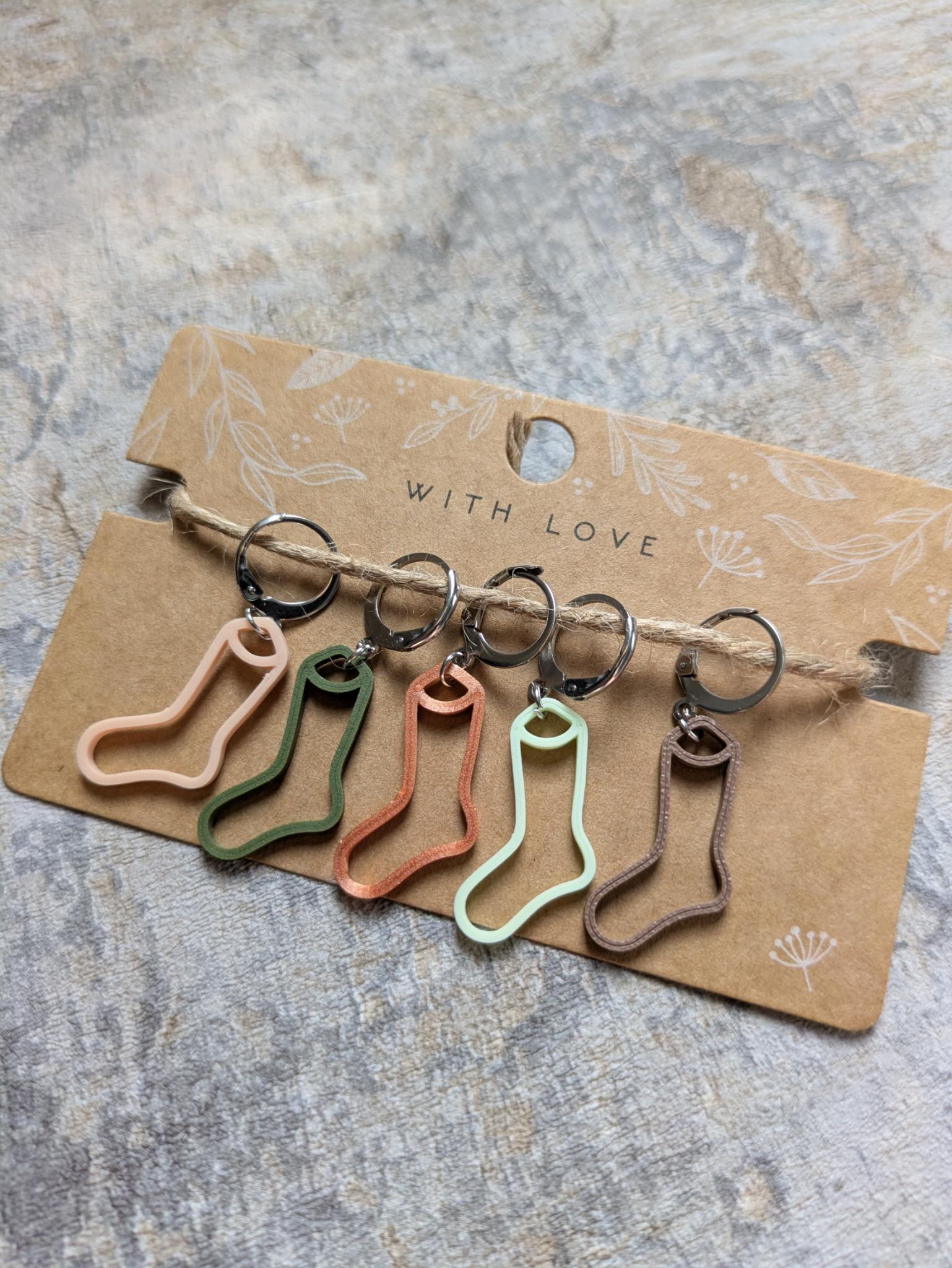 Sock Stitch Markers - Botanical