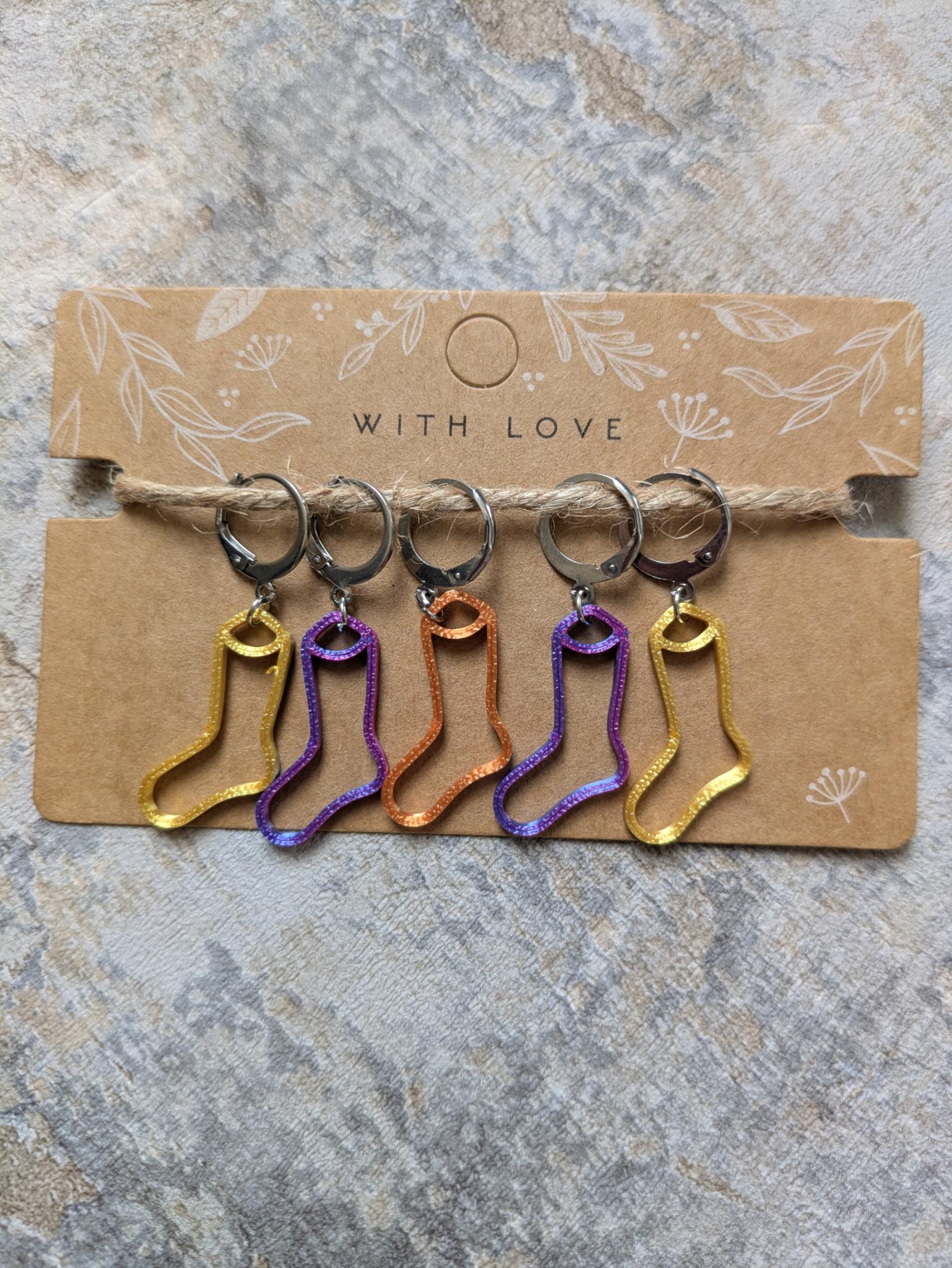 Sock Stitch Markers - Sparkle