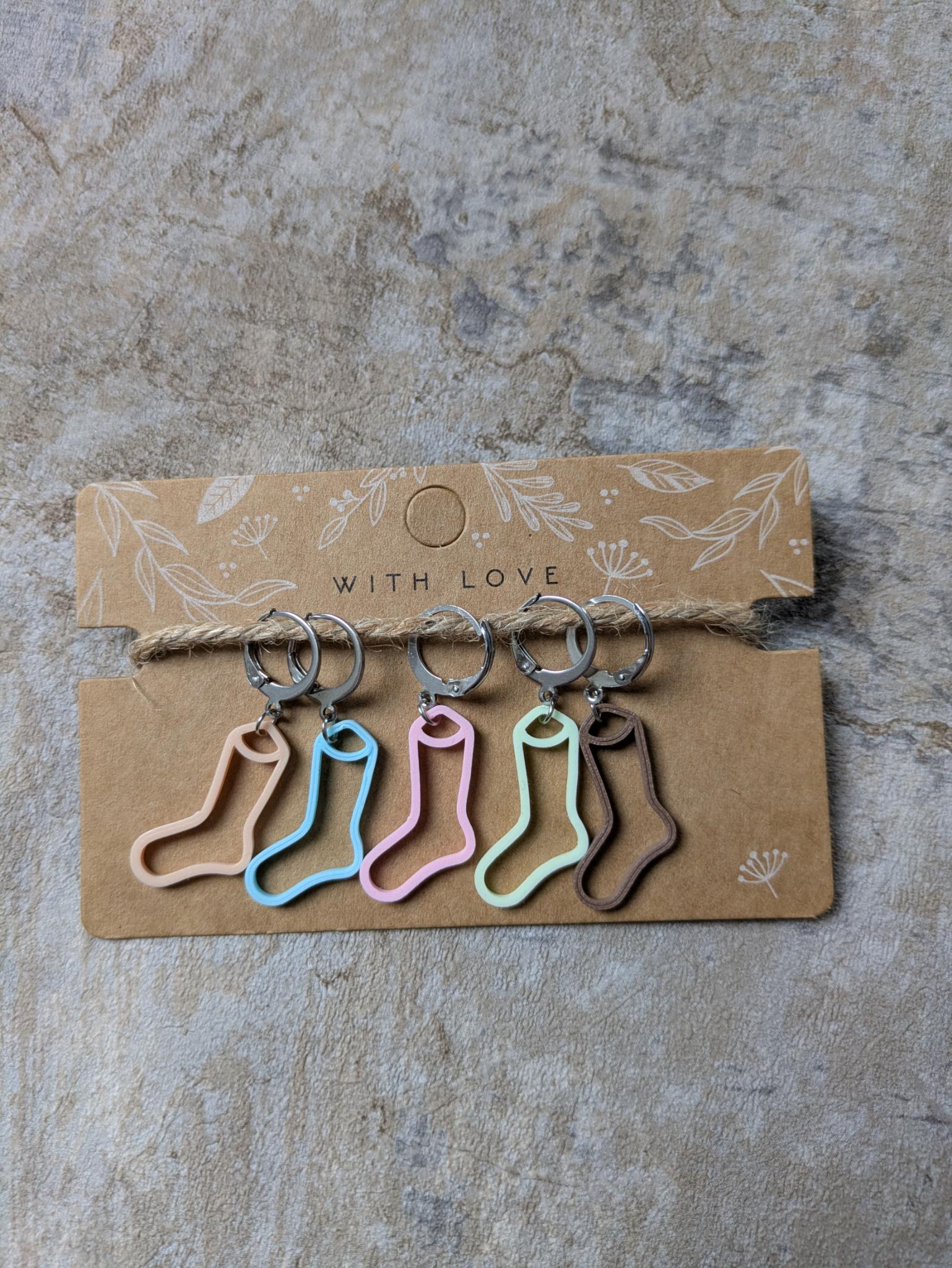 Sock Stitch Markers - Pastel