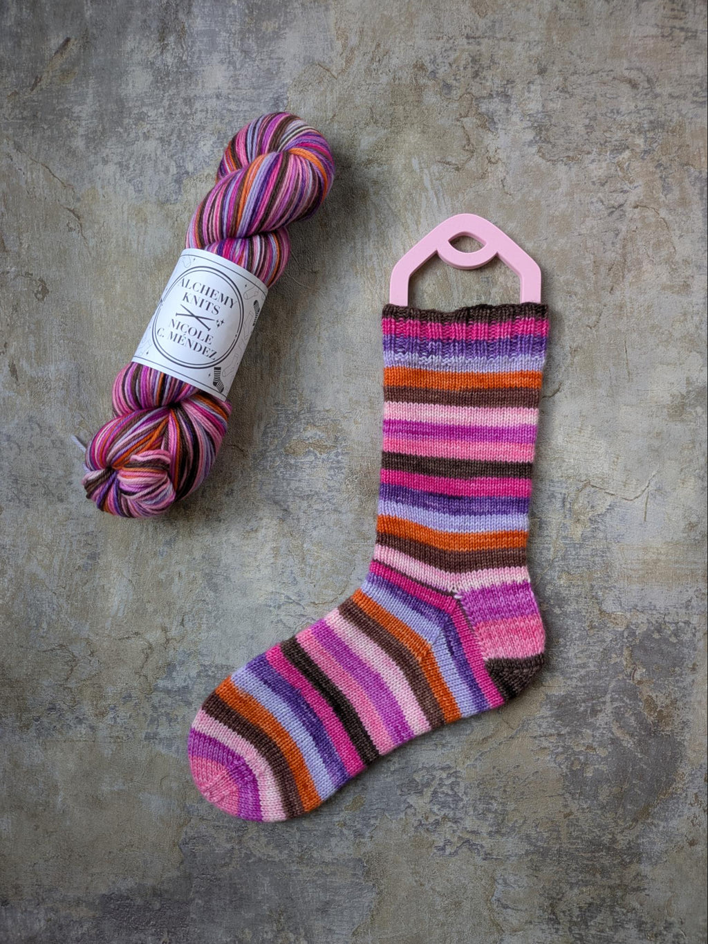 Self-Striping Sock Yarn - Spellbook PRE-ORDER (dyed by Nicole C. Méndez)